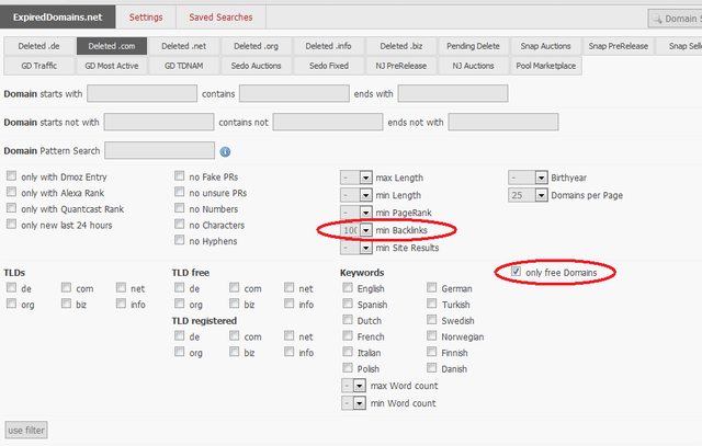 expired-domains-filter